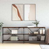 vidaXL Konzolni stol boja hrasta 200 x 30 x 75 cm od drva i željeza | shoptok.hr