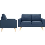 vidaXL Sedežna garnitura 2-delna blago modra | Shoptok.si