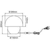 Brilliant Stona lampa NALAM 1xE14/40W/230V siva/jasen | Eponuda.com