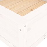  Vrtna sadilica bijela 82,5 x 82,5 x 39 cm od masivne borovine | Eponuda.com
