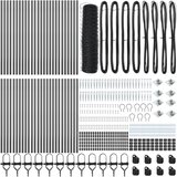 vidaXL Ograda u obliku heksagona Siva 0.4x100 m Čelik, Stubovi za ograde s bodljom 13 kom Ø32 mm 60 cm Galvanizirani čelik | shoptok.hr