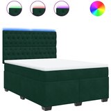  Krevet s oprugama i madracem tamnozeleni 160x200 cm baršunasti | shoptok.hr