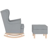  Stolica za ljuljanje s osloncem za noge od tkanine svjetlosiva | shoptok.hr
