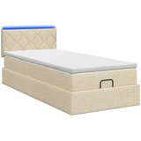  Krevet od pjene s madracem i LED-om Krem 80 x 200 cm Tkanina | shoptok.hr