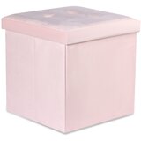 Brandless Zložljiv puf L z gumbi - 38x38x38cm žametno roza x 8, (22056760) | Shoptok.si