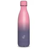 Kovinski bidon z dvojno steno bele barve 500ml roza-vijolične barve