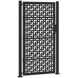 Vrtna vrata crna 100x175 cm čelična križna konstrukcija | shoptok.hr