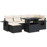 vidaXL 7-dijelni set vrtnih sofa od poliratana s jastucima crni | shoptok.hr