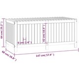  Vrtna kutija za pohranu bijela 147x68x64 cm od masivne borovine | shoptok.hr