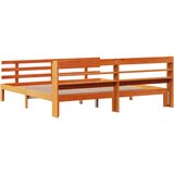  Okvir kreveta s uzglavljem voštano smeđi 180x200 cm od borovine - Voštano smeđa 180 x 200 cm | shoptok.hr