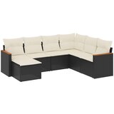 vidaXL 7-dijelni set vrtnih sofa od poliratana s jastucima crni | shoptok.hr