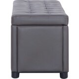 vidaXL Otoman za pohranu od umjetne kože 87,5 cm sivi | shoptok.hr