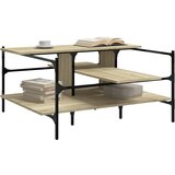  Stolić za kavu boja hrasta 100x100x48,5 cm konstruirano drvo Smeđa | shoptok.hr
