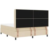  LED Box Spring Krevet s madracem Krema 180 x 200 cm tkanina | shoptok.hr