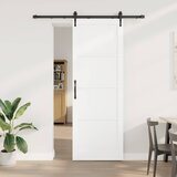  Klizna vrata ORKDAL Bijela i crna 83 x 232 cm Masivna borovina | shoptok.hr