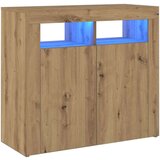  Komoda s LED svjetlima boja hrasta 80x35x75cm konstruirano drvo | shoptok.hr