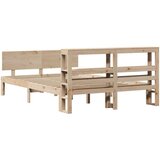  Okvir za krevet s uzglavljem 140x200 cm od masivne borovine | shoptok.hr