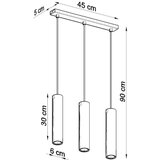  Obesna svetilka LAGOS 3L črna, (21348027) | Shoptok.si