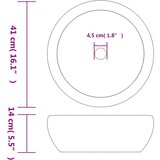 vidaXL Nadgradni umivaonik bijelo-plavi okrugli Φ 41 x 14 cm keramički | shoptok.hr