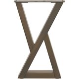  noge za mizo za kavo 2 kosa naravno jeklo 38x(42-43,3) cm jeklo | Shoptok.si
