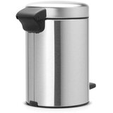 Brabantia Koš za smeti s pedalom 3 L s plastičnim vložkom - mat jeklo odporno na prstne odtise | Shoptok.si