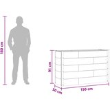  Povišena vrtna gredica Crna 150 x 50 x 91 cm | shoptok.hr