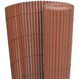 vidaXL Dvostranska vrtna ograja PVC 90x300 cm rjava Cene