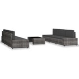 Maison Chic Seti vrtnega pohištva - Vrtna garnitura - Vrtni pohištvo set 7-delna poli ratan siva, (21807520) | Shoptok.si