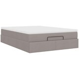 vidaXL Otomanski posteljni okvir z vzmetnico taupe 140x200 cm blago | Shoptok.si