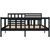  Za krevet od masivnog drva crni 140 x 190 cm | shoptok.hr