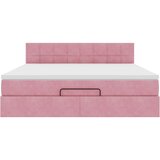 vidaXL Otomanski krevet s madracem&LED ružičasti 180x200 cm baršunasti | shoptok.hr