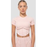 GymBeam women‘s cosmo cropped t-shirt pink Cene