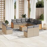 vidaXL 12-dijelni set vrtnih sofa od poliratana s jastucima bež | shoptok.hr