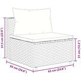  7-dijelna vrtna garnitura od poliratana s jastucima crna - Crna i krem 7 | shoptok.hr