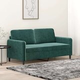 vidaXL Dvosed temno zelen 140 cm žamet | Shoptok.si
