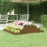 Maison Chic Visoka greda - Greda - Cvetlični Lonec medeno rjava 110x110x27 cm trdna borovina, (21789524) | Shoptok.si