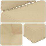  Zunanja blazina za kavč 2 pcs Bež Poliester, (5000202632) | Shoptok.si