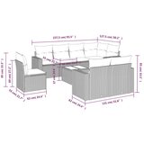  9-dijelni set vrtnih sofa s jastucima bež od poliratana | shoptok.hr
