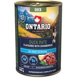 Ontario Dog Adult konzerva, pašteta - raca in brusnice 400 g Cene