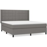  Box spring postelja z vzmetnico temno siva 180x200 cm blago, (20790901) | Shoptok.si