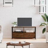 Maison Chic TV omarica - TV stojalo - Televizijska omarica rjavi hrast 90x33x45 cm inženirski les in železo, (21698662) | Shoptok.si