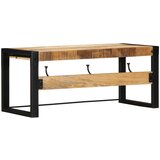 vidaXL Plaščni obešalnik 80x35x35 cm Masivni neobdelan les Mango | Shoptok.si
