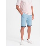 Ombre Men's chinos shorts with denim trim | Shoptok.si