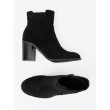 Shelvt Suede ankle boots on a heel black | Shoptok.si