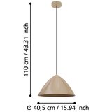 Eglo Visilica Podere E27 40W krem | shoptok.hr