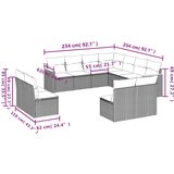  11-dijelni set vrtnih sofa od poliratana s jastucima crni | shoptok.hr