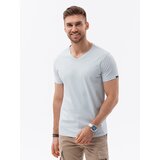 Ombre BASIC classic men's tee-shirt with a serape neckline Cene