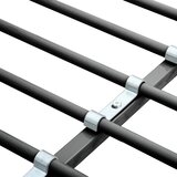 Krevet na kat sa stolićima u okviru crni metalni 90 x 200 cm | Eponuda.com