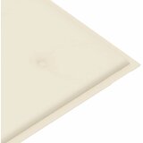  Složiva vrtna klupa s jastukom 128,5 cm od masovne tikovine Krema 120 cm | Shoptok.si