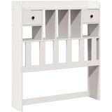Maison Chic Posteljno vzglavje - Vzglavna omarica - Nočna omarica s predelki bela 90 cm trdna borovina, (21709493) Cene